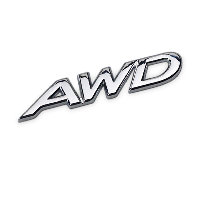 Dsycar 3D Metal AWD Logo Emblem Tailgate Side Sticker Badge Car Decals - Chrome Finish Metal Emblem AWD Badge for 4 Wheel Drive SUV Off Road Tailgate (Type 2# AWD) - Image 1